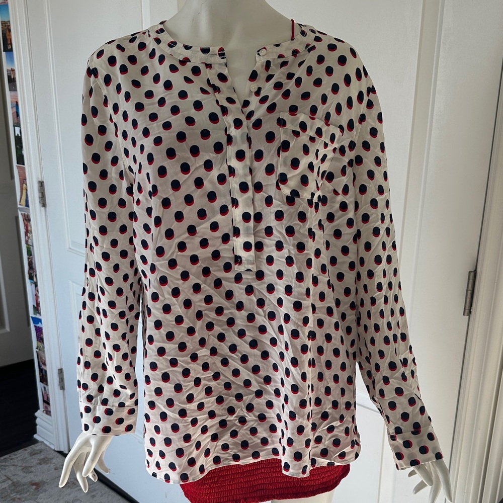 💯 Silk Polka Dot Women's Top